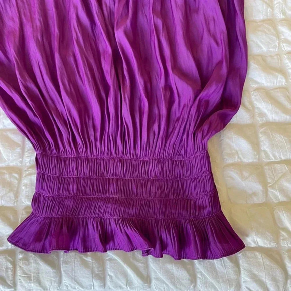 Ramy Brooke violet ruched top - Picture 3 of 7